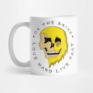 On The Brink - Love Hard Live Fast - Melting Skull - Yellow Version Mug